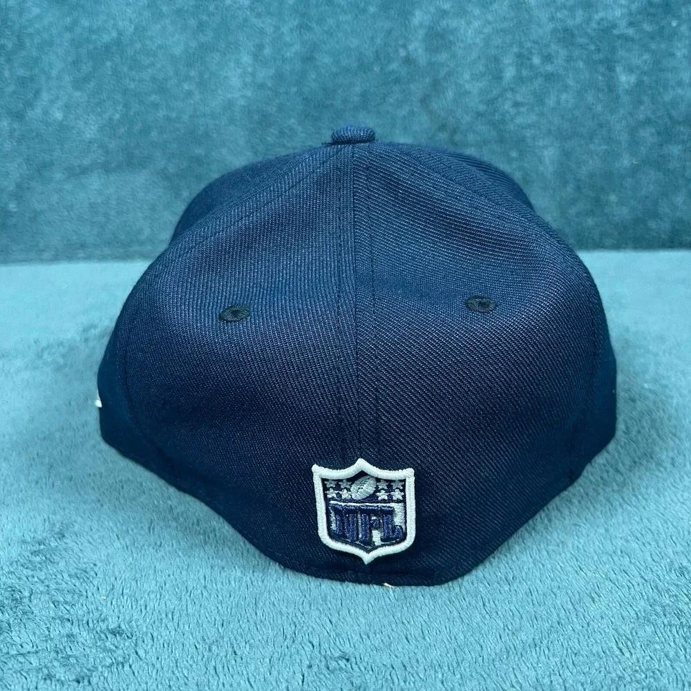 New Era 59FIFTY Navy‎ Dallas Cowboys Embroidered Logo NFL Fitted Hat 6 7/8